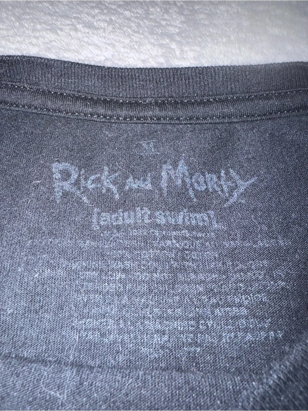 Mens Black Rick and Morty Rainbow Graphic tee